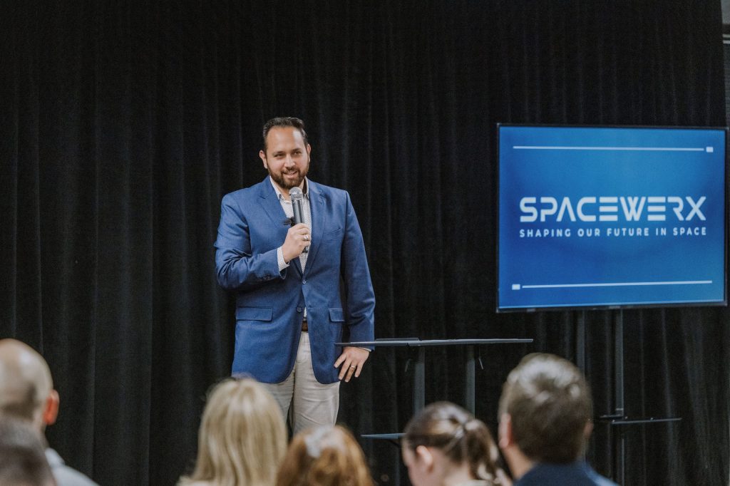opening remarks at the inaugural I2A Expo Day event in El Segundo, California, April 25, 2024.