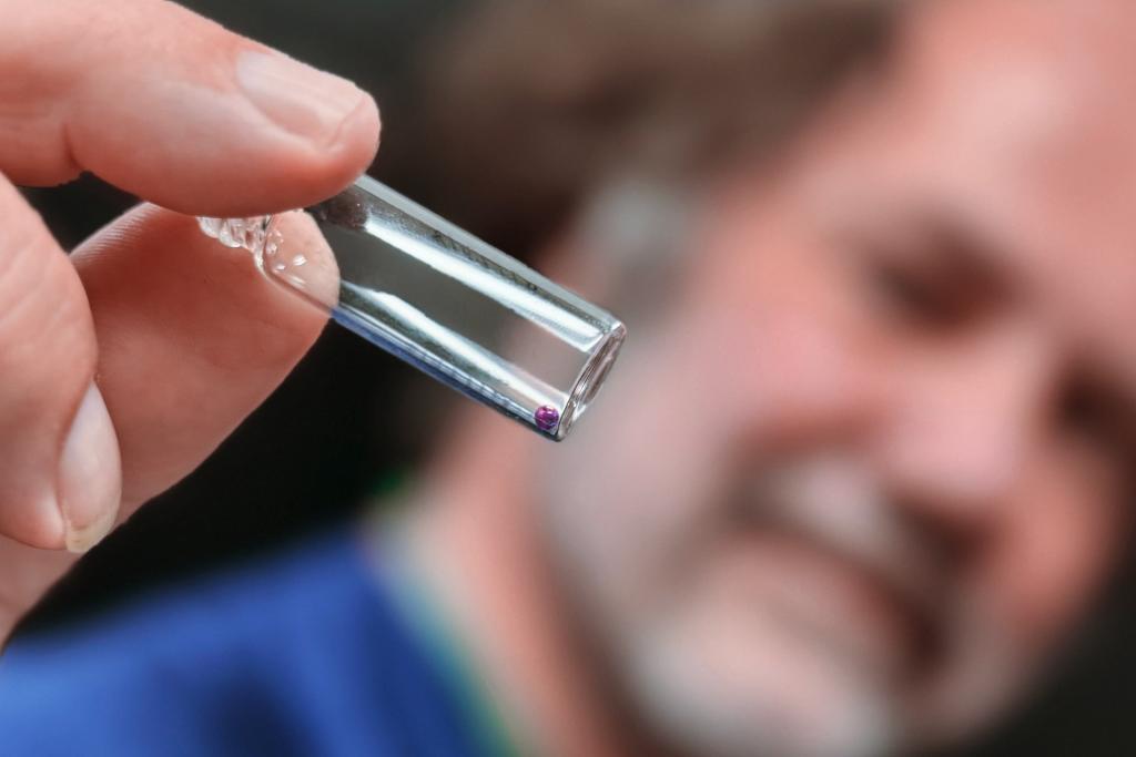 a bead of space glass