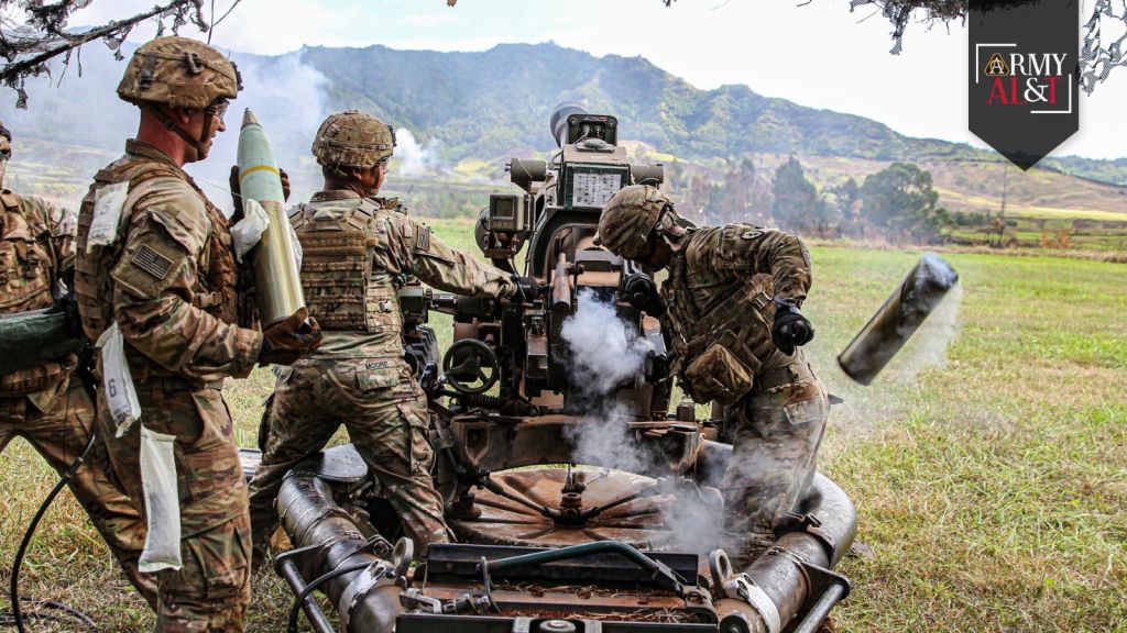 soldiers firing canons