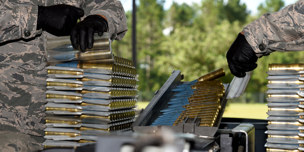PNG180710-F-KQ373-1099 Practice Munitions being sorted for a training exercise.